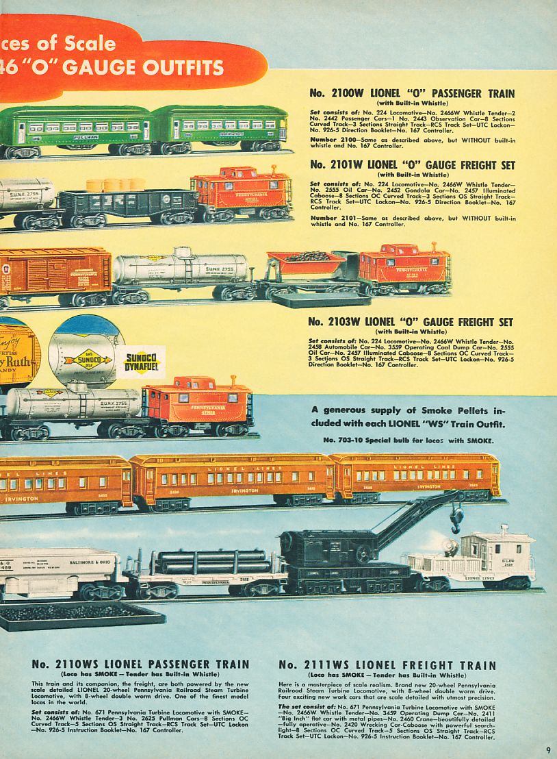 Lionel Consumer Catalogs, 1946, Pages 10 & 11