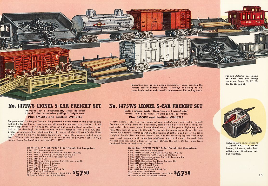 Lionel Consumer Catalogs, 1950, Pages 14 & 15