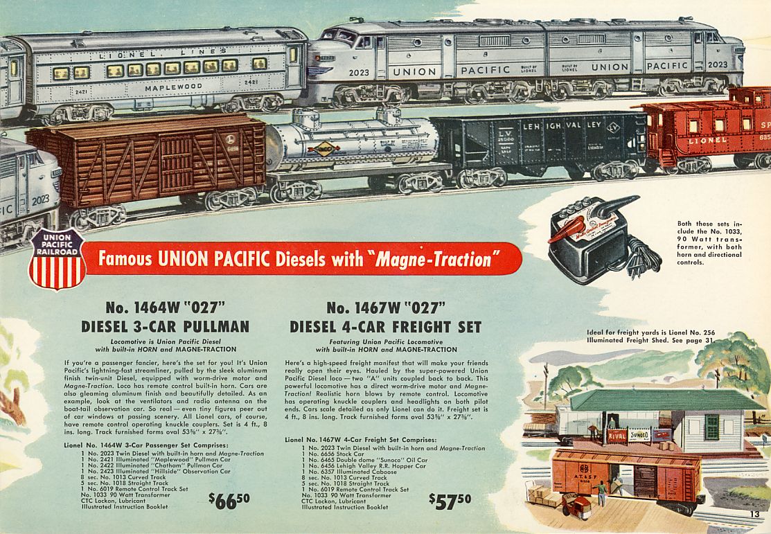 Lionel Consumer Catalogs, 1951, Pages 12 & 13