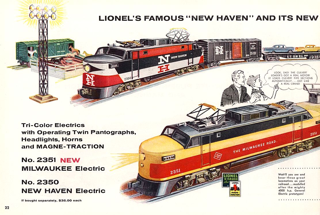Lionel Consumer Catalogs, 1957, Pages 22 & 23