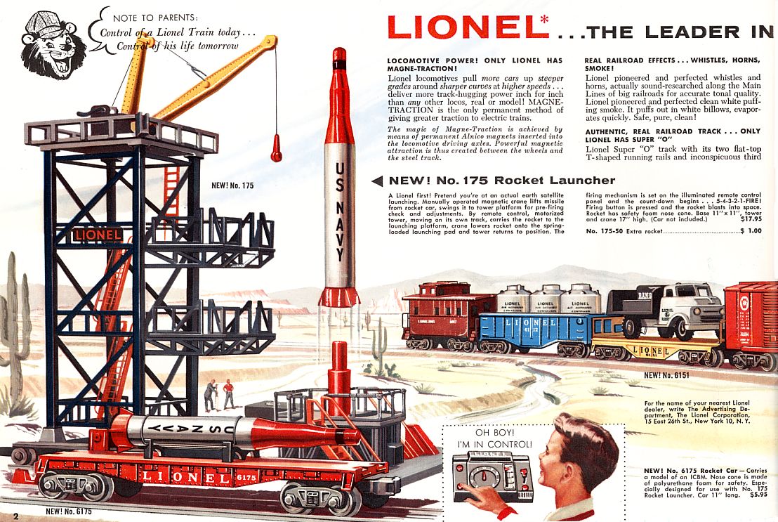 Lionel Consumer Catalogs, 1958, Pages 2 & 3