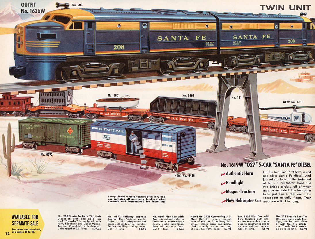Lionel Consumer Catalogs, 1959, Pages 12 & 13
