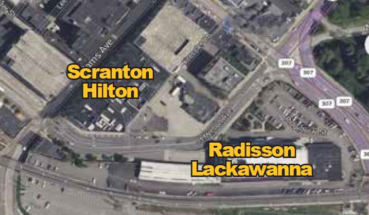 Scranton - Radisson map